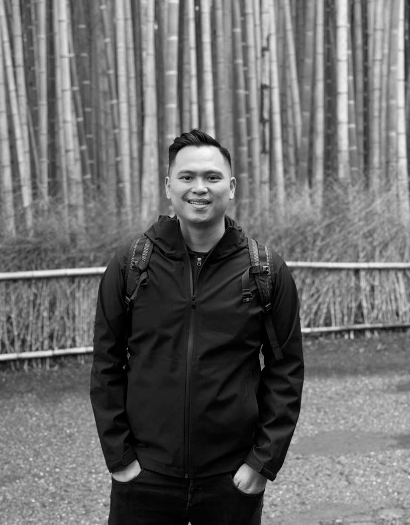 Lawrence Ngo, black and white portrait